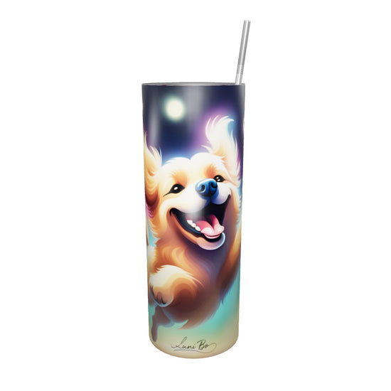 Stainless steel tumbler - Golden Retriever Jumping