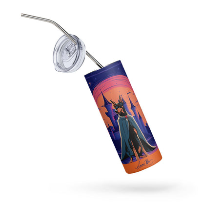 Stainless steel tumbler - Night of the Vampire Doberman