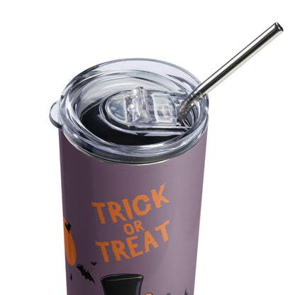 Stainless steel tumbler - Trick or Treat Halloween Dog