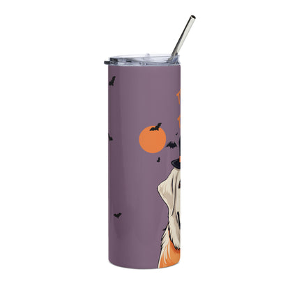 Stainless steel tumbler - Trick or Treat Halloween Dog